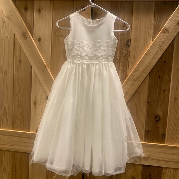 girls size 6 white dress